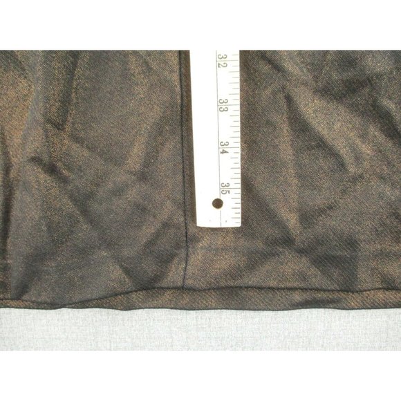Cache Dress Womens 10 Brown Metallic Sleeveless Mid Length Cocktail Sheath Zip - Picture 7 of 7